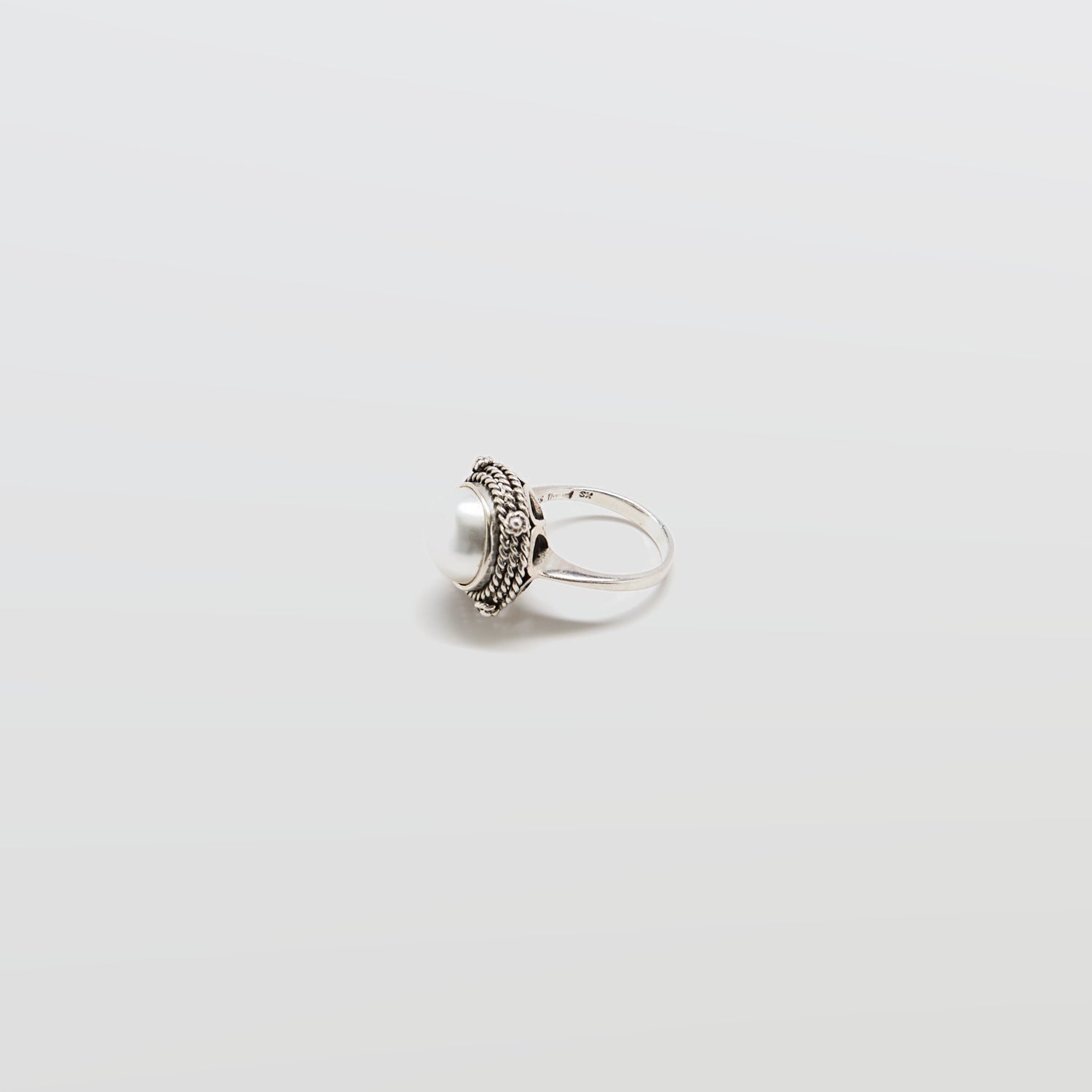 Vintage Pearl Rope Twist Statement Ring - Admiral Row