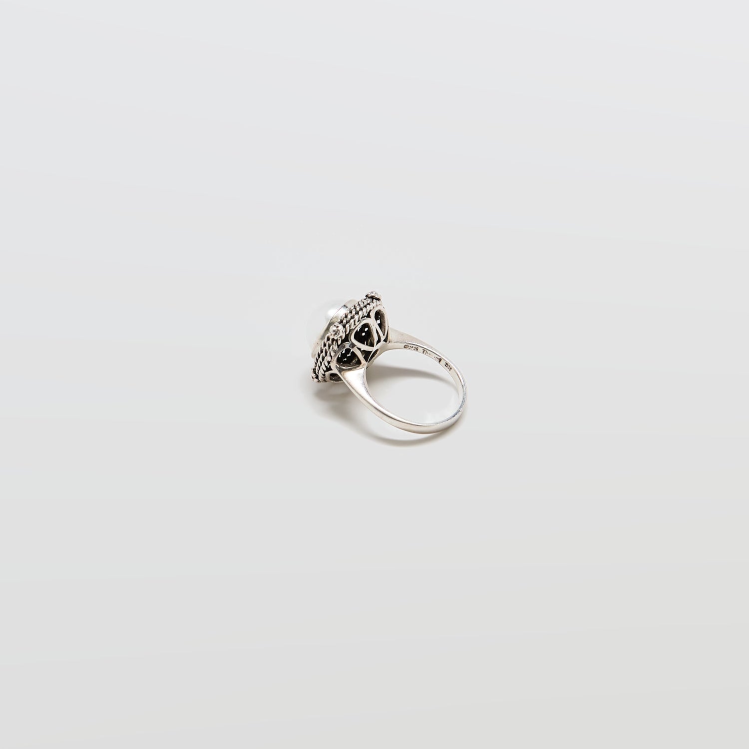 Vintage Pearl Rope Twist Statement Ring - Admiral Row