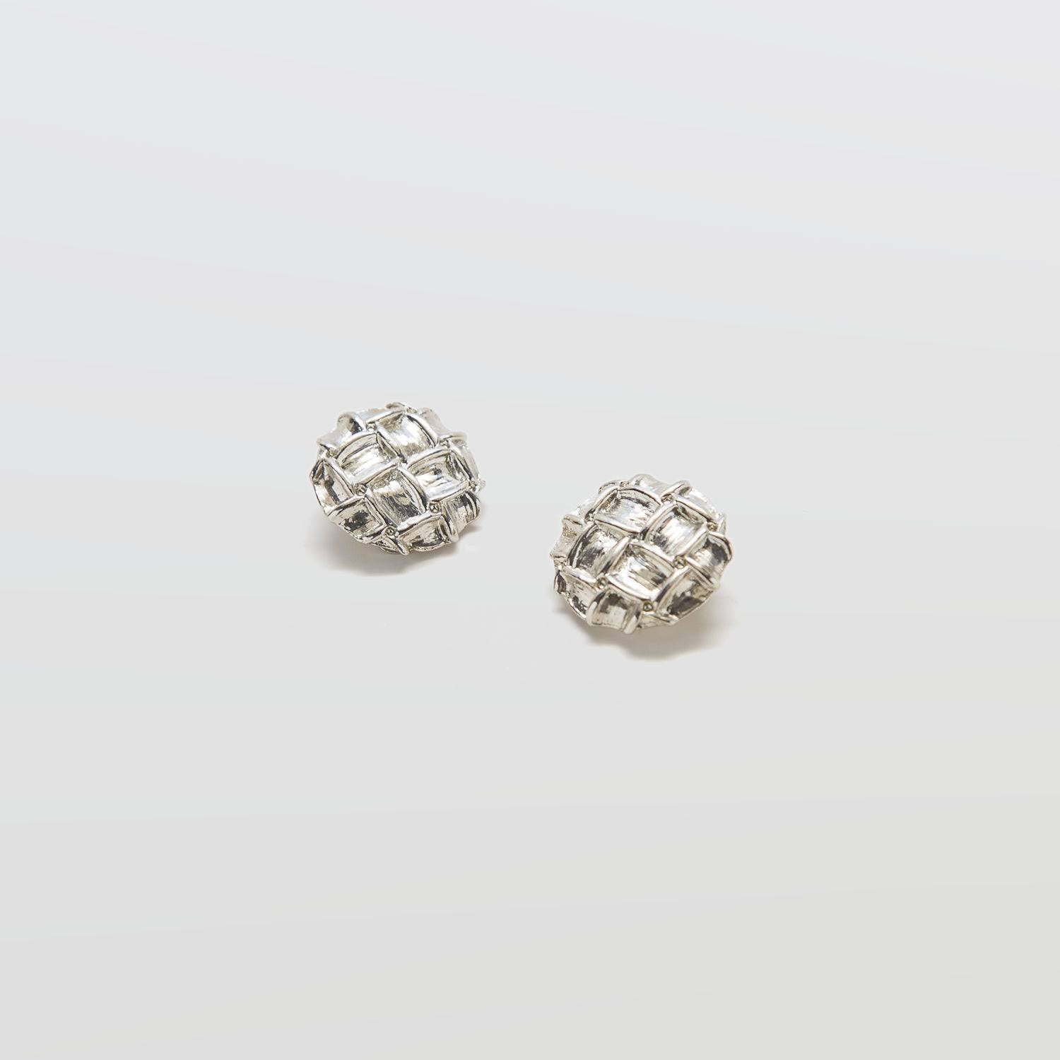 Vintage Silver Criss-cross Earrings - Admiral Row