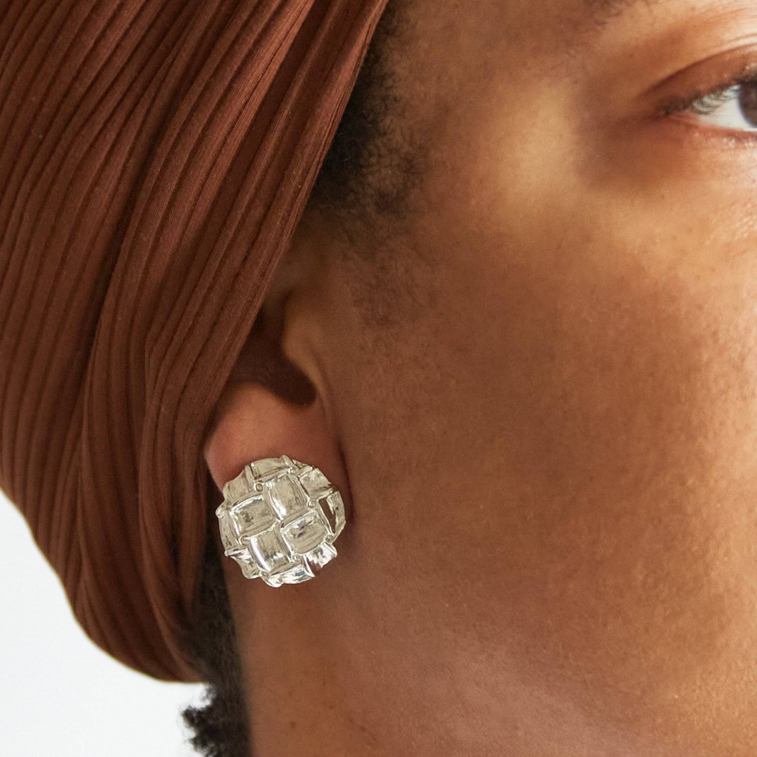 Vintage Silver Criss-cross Earrings - Admiral Row