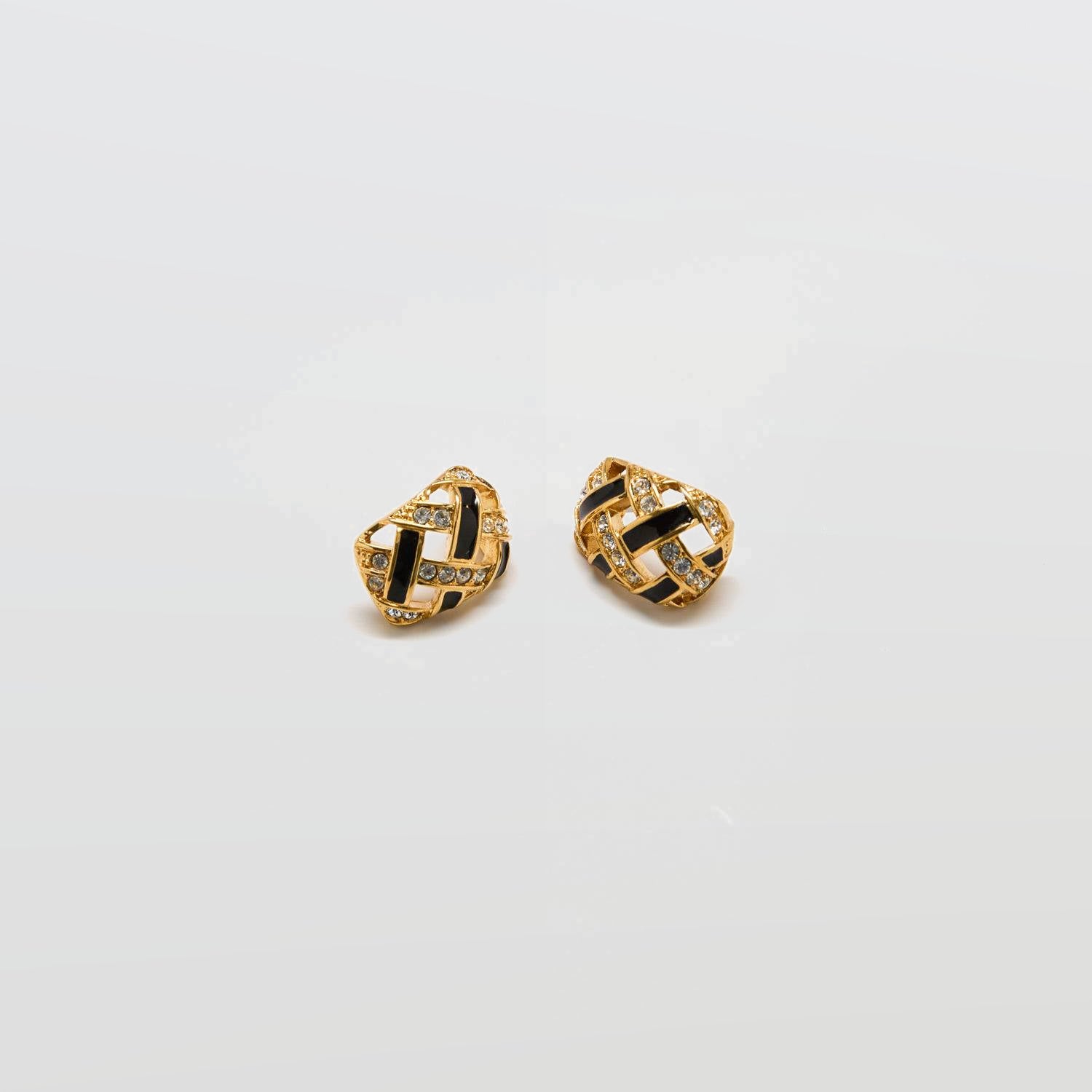 Vintage Swarovski Woven Earrings - Admiral Row