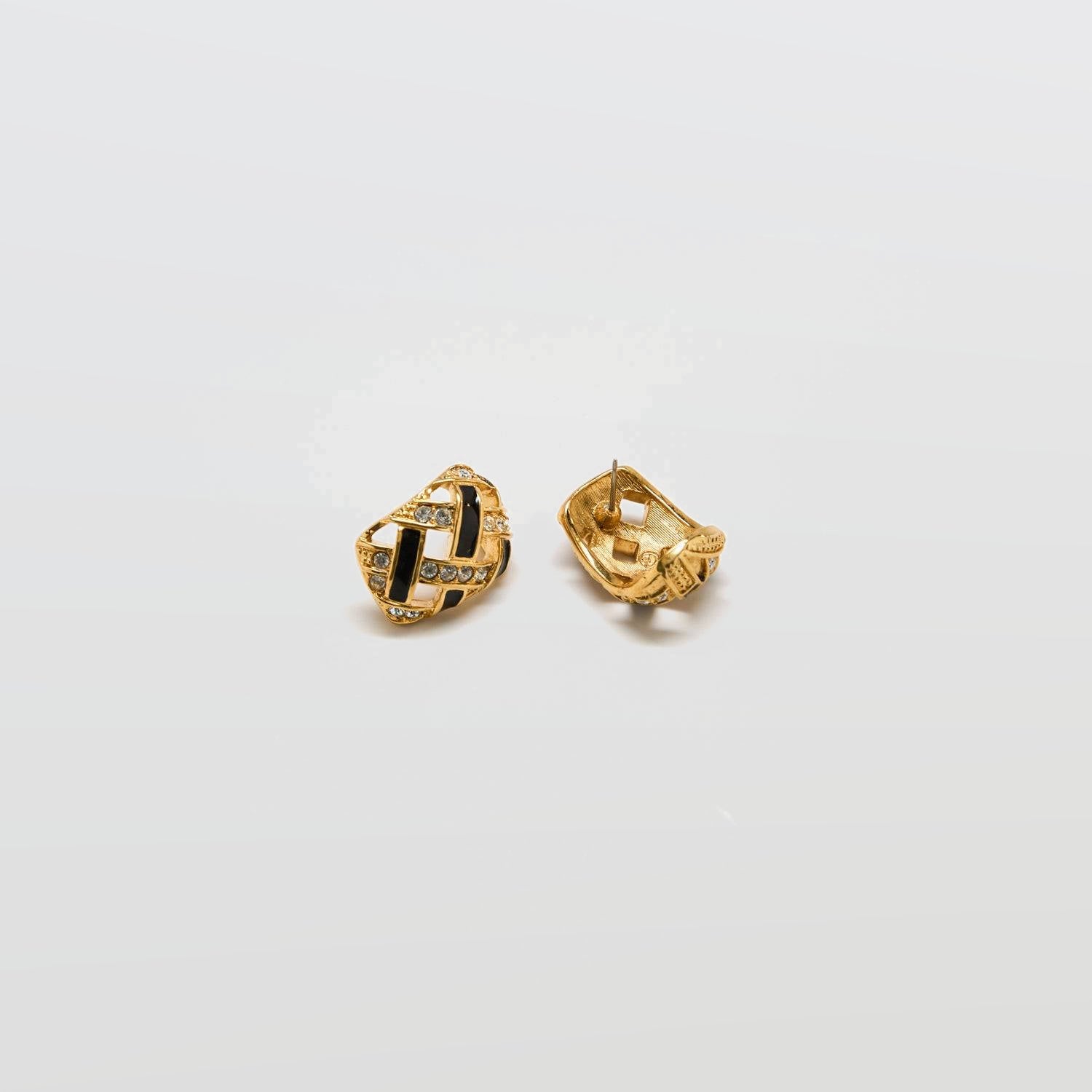 Vintage Swarovski Woven Earrings - Admiral Row