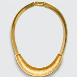 Vintage Monet red and ivory enamel collar necklace, reverse detail