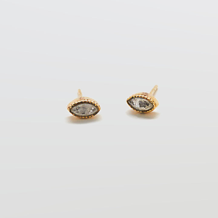 Rainbow Moonstone Teardrop Stud Earrings - Admiral Row