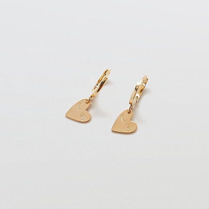 Heart-Eye Huggie Earrings - Admiral Row
