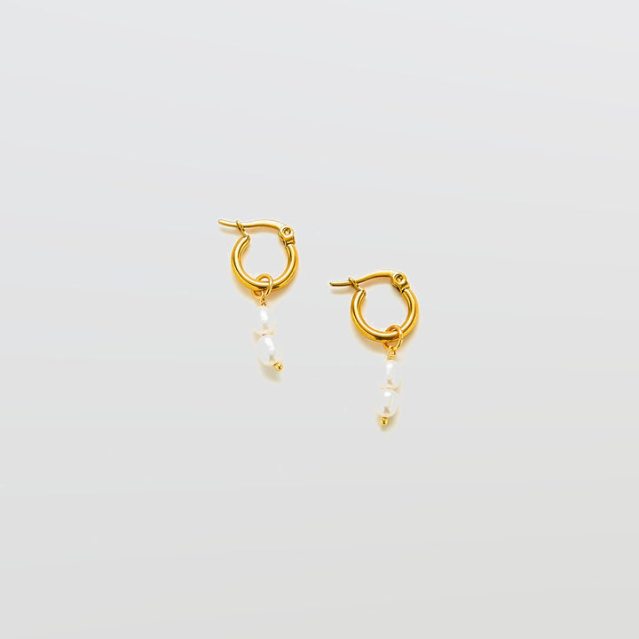 Double Pearl Hoop Earrings - Admiral Row