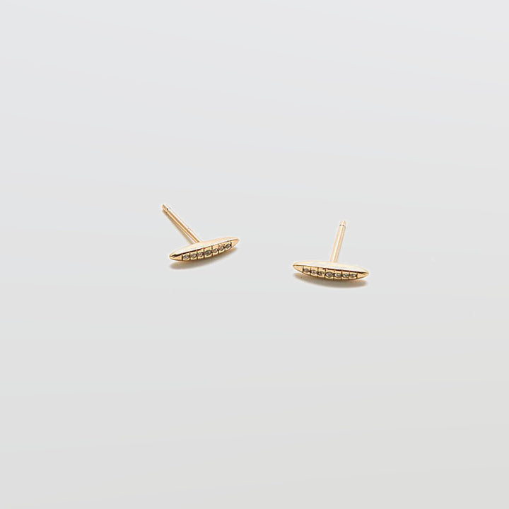 Gold Pavé Bar Stud Earrings - Admiral Row