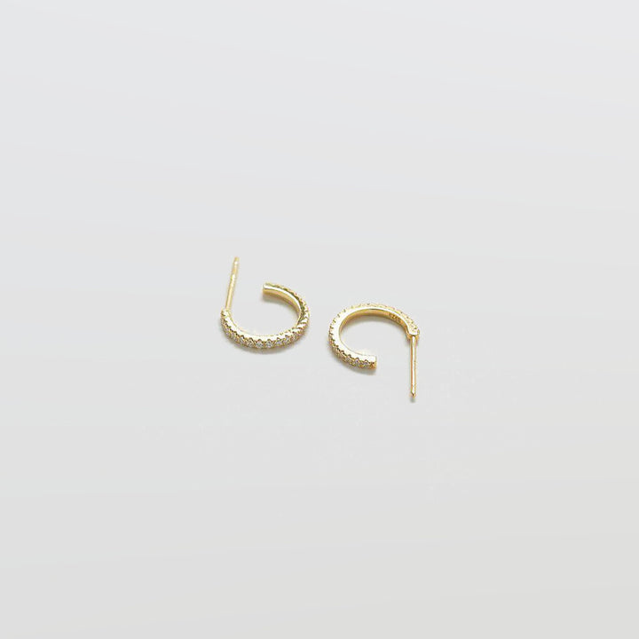 Mini Pave Gold Hoop - Admiral Row