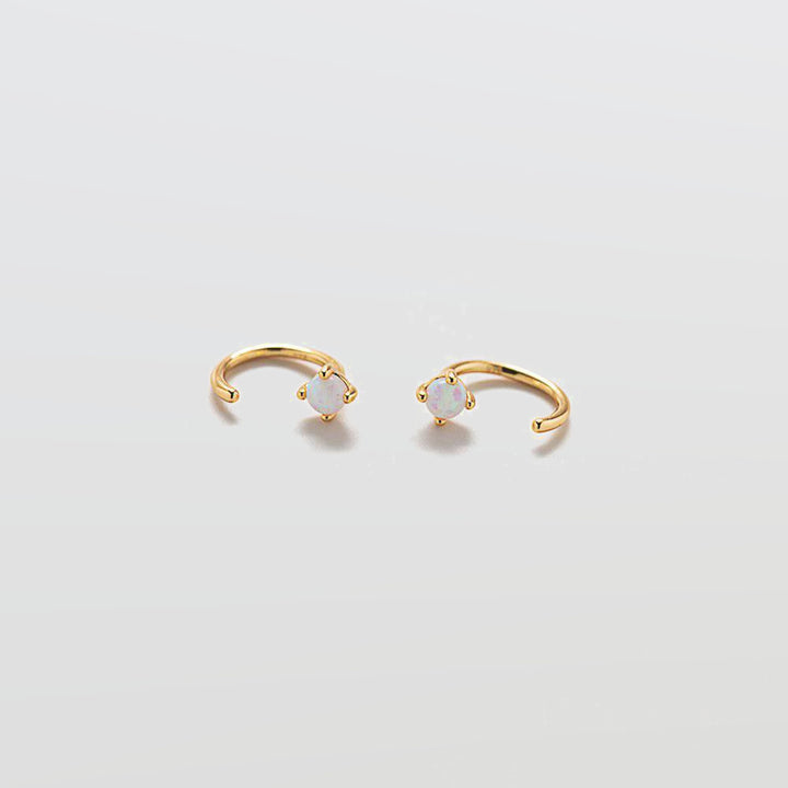 Opal Gold Open Hoop Earrings - Admiral Row