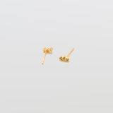 Green Olive Gold Bar Earrings - Admiral Row