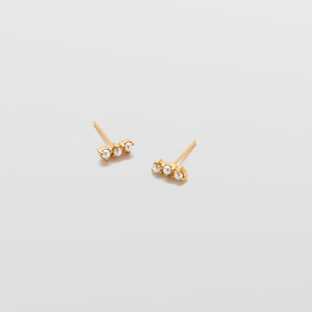 Gold Pearl Bar Earrings - Admiral Row
