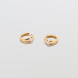 Opal Mini Huggie Hoop Earrings - Admiral Row