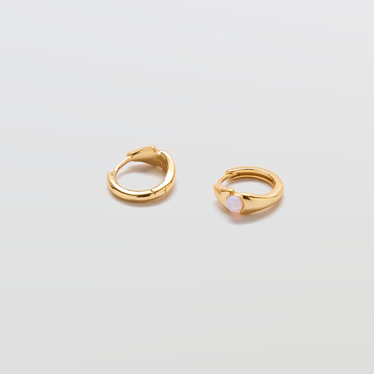 Opal Mini Huggie Hoop Earrings - Admiral Row