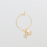 Gold Bee Hoop Drop Earrings - Admiral Row