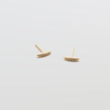 Gold Pavé Bar Stud Earrings - Admiral Row