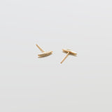 Gold Pavé Bar Stud Earrings - Admiral Row