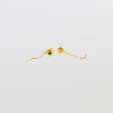 Green CZ Chain Jacket Earrings - Admiral Row