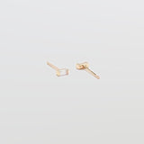 Mini Baguette Gold Studs - Admiral Row