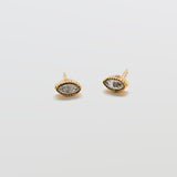 Rainbow Moonstone Teardrop Stud Earrings - Admiral Row