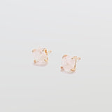 Rose Quartz Gold Claw Studs - Best Seller - Admiral Row
