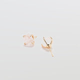 Rose Quartz Gold Claw Studs - Best Seller - Admiral Row