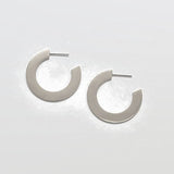 Small Silver Flat Hoop Earrings - Admiral Row