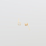 White CZ Oval Stud Earrings - Admiral Row