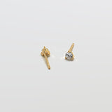 White CZ Round Stud Earrings - Admiral Row