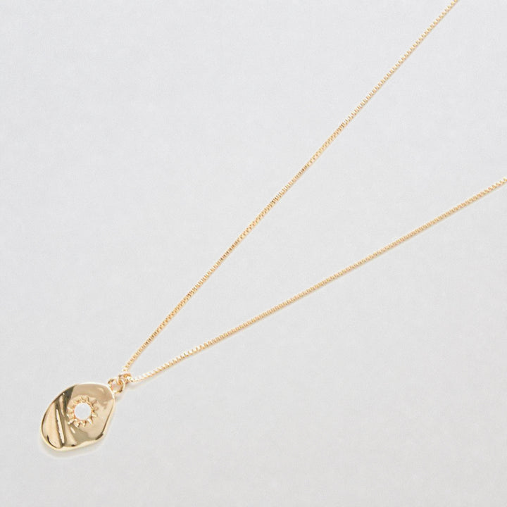 Gold Opal Sun Medallion Necklace - Admiral Row