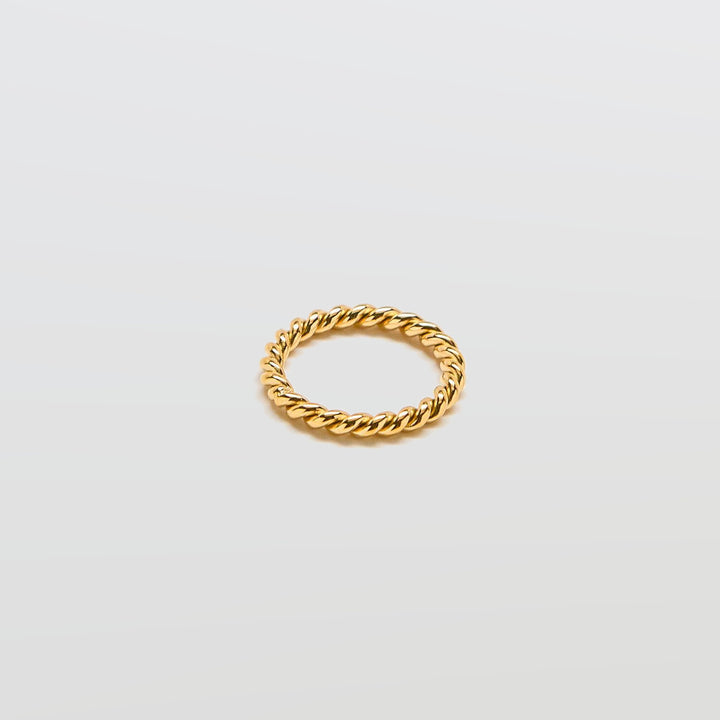 Gold Medium Rope Twist Stacking Ring - Admiral Row