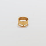 Gold Geo Wide Bar Ring - Admiral Row
