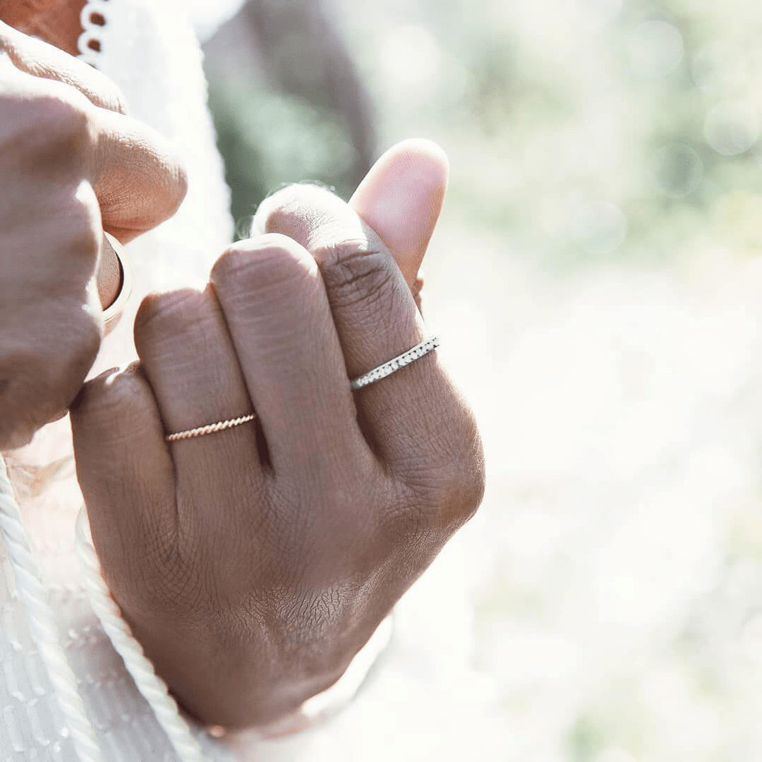 Pave Silver Stacking Ring - Admiral Row