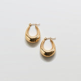 Gold Oval Hoop Earrings - Imperfect - Admiral Row