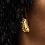 Vintage Gold Paisley Earrings - Admiral Row