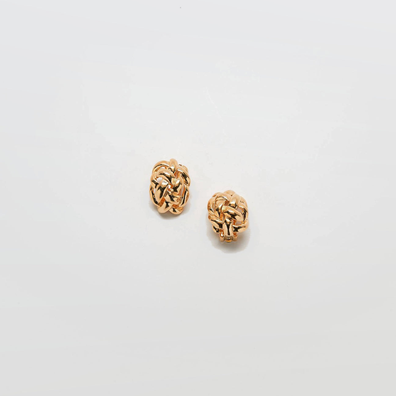Vintage Gold Woven Dome Earrings - Admiral Row