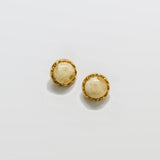 Vintage Marbled Cream Earrings - Admiral Row