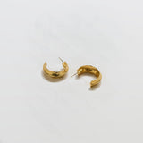 Vintage Ridged Gold Hoop Earrings - Admiral Row